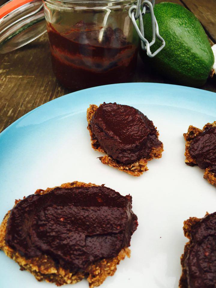 Chocolate avocado – beetroot spread. So good! BLW